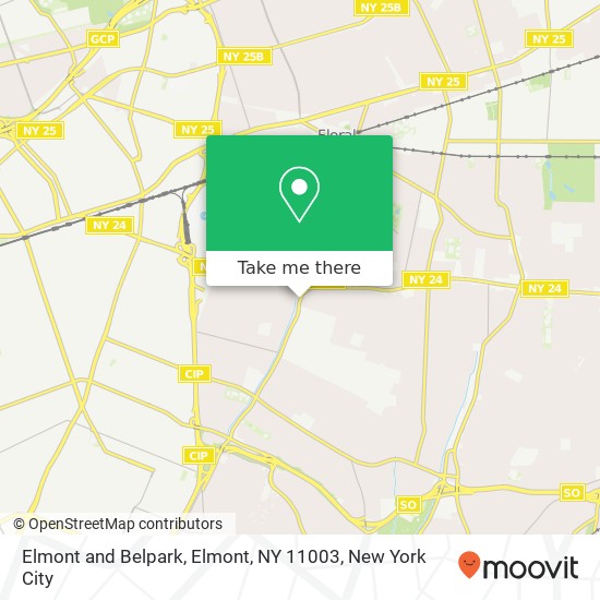 Mapa de Elmont and Belpark, Elmont, NY 11003