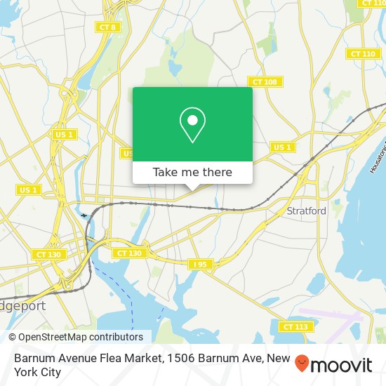 Mapa de Barnum Avenue Flea Market, 1506 Barnum Ave