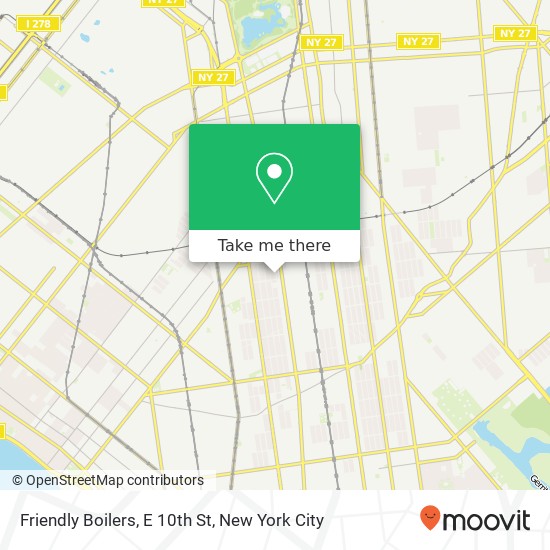 Mapa de Friendly Boilers, E 10th St