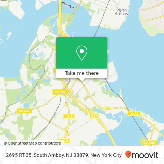 Mapa de 2695 RT-35, South Amboy, NJ 08879