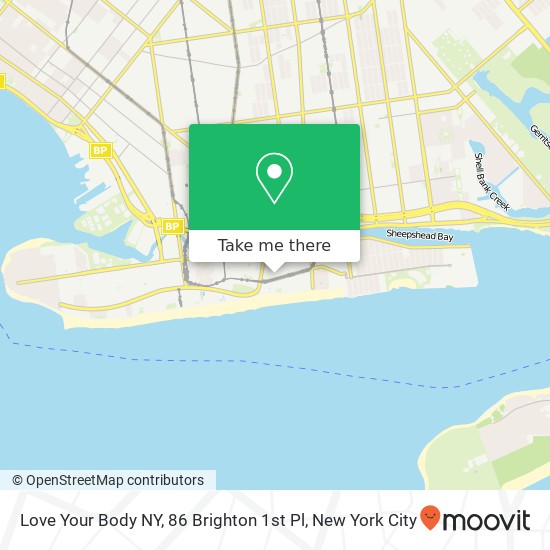Love Your Body NY, 86 Brighton 1st Pl map