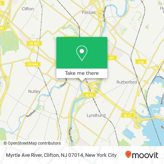 Myrtle Ave River, Clifton, NJ 07014 map