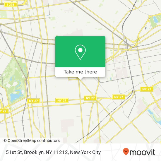 Mapa de 51st St, Brooklyn, NY 11212