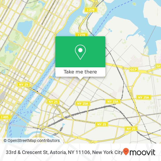 33rd & Crescent St, Astoria, NY 11106 map