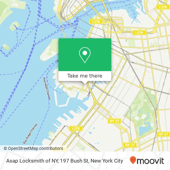 Mapa de Asap Locksmith of NY, 197 Bush St