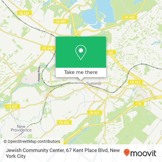 Mapa de Jewish Community Center, 67 Kent Place Blvd