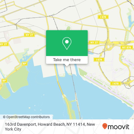 Mapa de 163rd Davenport, Howard Beach, NY 11414