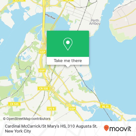 Mapa de Cardinal McCarrick / St Mary's HS, 310 Augusta St
