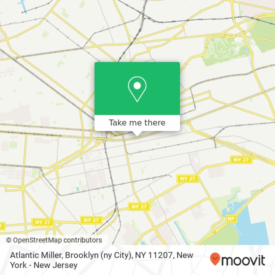 Mapa de Atlantic Miller, Brooklyn (ny City), NY 11207