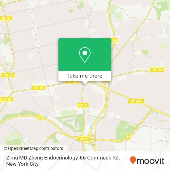 Zimu MD Zheng Endocrinology, 66 Commack Rd map