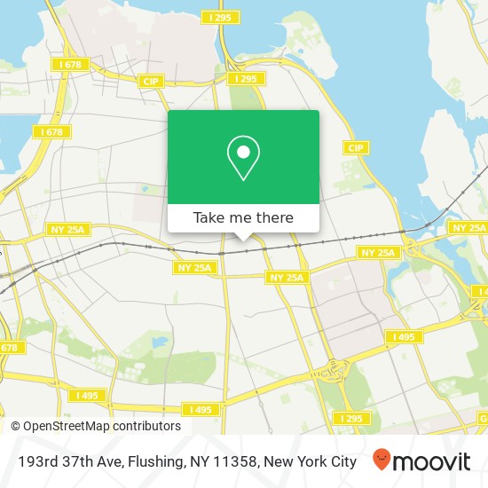 Mapa de 193rd 37th Ave, Flushing, NY 11358