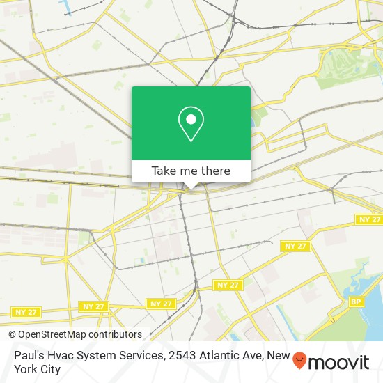 Paul's Hvac System Services, 2543 Atlantic Ave map