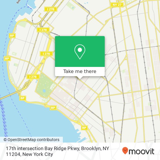 17th intersection Bay Ridge Pkwy, Brooklyn, NY 11204 map