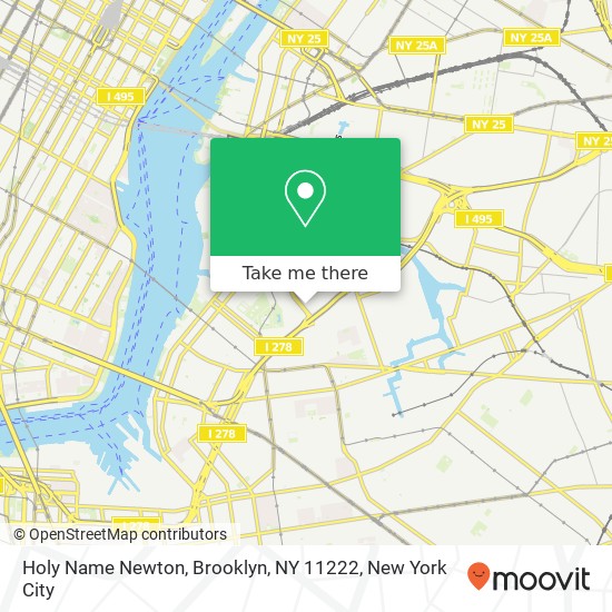 Mapa de Holy Name Newton, Brooklyn, NY 11222