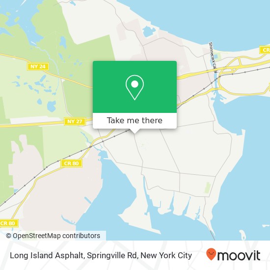 Long Island Asphalt, Springville Rd map