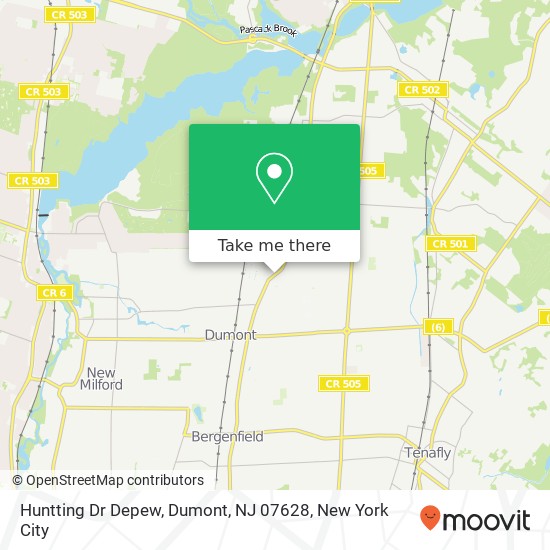 Huntting Dr Depew, Dumont, NJ 07628 map