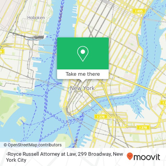 -Royce Russell Attorney at Law, 299 Broadway map