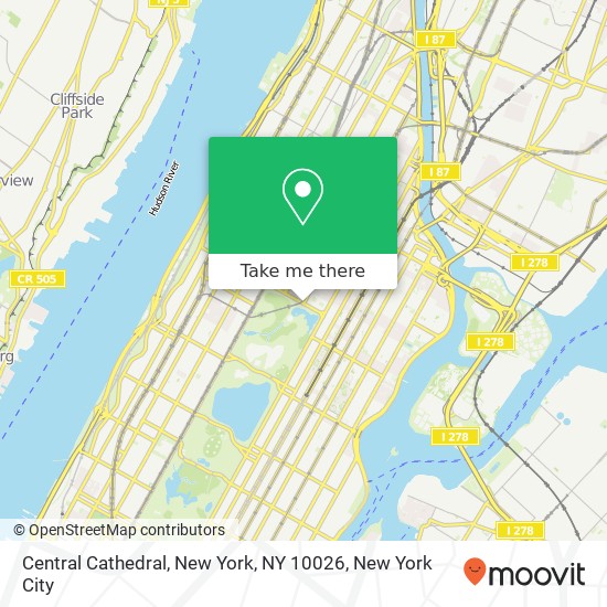 Mapa de Central Cathedral, New York, NY 10026