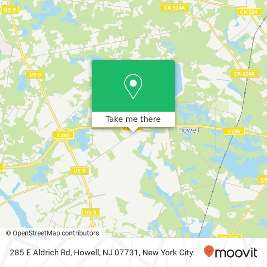 285 E Aldrich Rd, Howell, NJ 07731 map