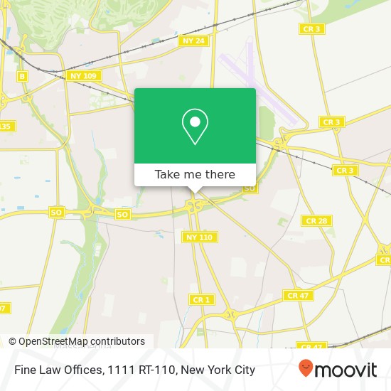 Mapa de Fine Law Offices, 1111 RT-110
