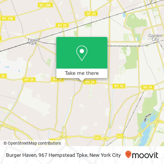 Burger Haven, 967 Hempstead Tpke map