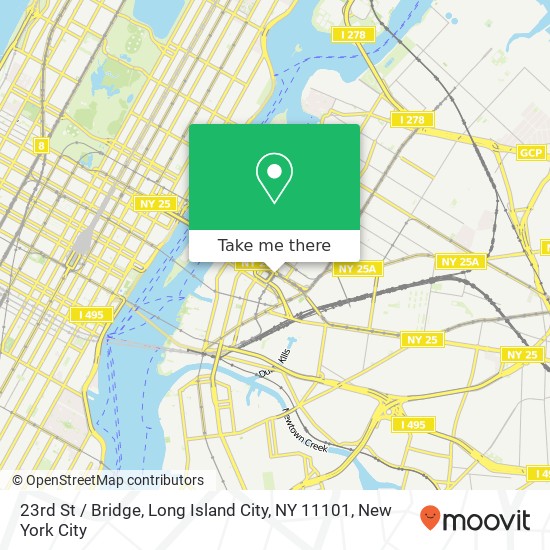 Mapa de 23rd St / Bridge, Long Island City, NY 11101
