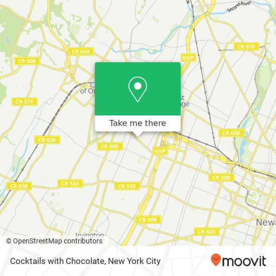 Cocktails with Chocolate map