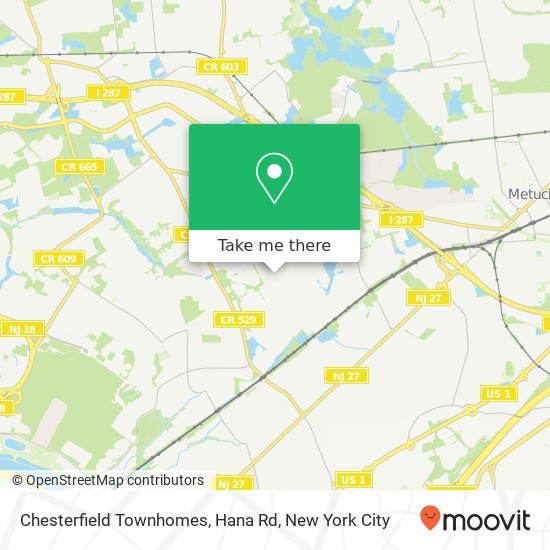 Mapa de Chesterfield Townhomes, Hana Rd