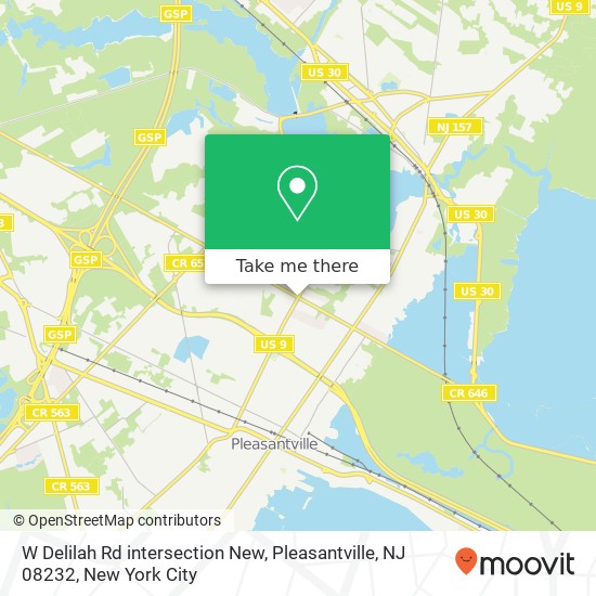 Mapa de W Delilah Rd intersection New, Pleasantville, NJ 08232