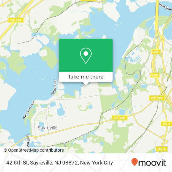 42 6th St, Sayreville, NJ 08872 map