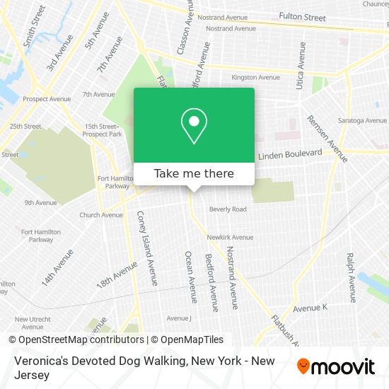 Veronica's Devoted Dog Walking map