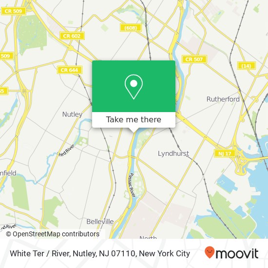 White Ter / River, Nutley, NJ 07110 map