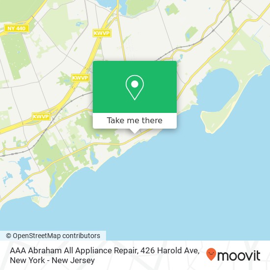 Mapa de AAA Abraham All Appliance Repair, 426 Harold Ave