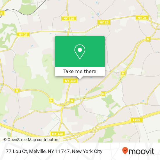 Mapa de 77 Lou Ct, Melville, NY 11747