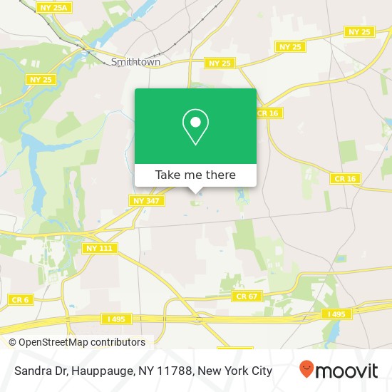 Mapa de Sandra Dr, Hauppauge, NY 11788