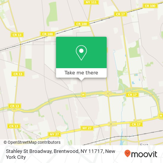 Mapa de Stahley St Broadway, Brentwood, NY 11717