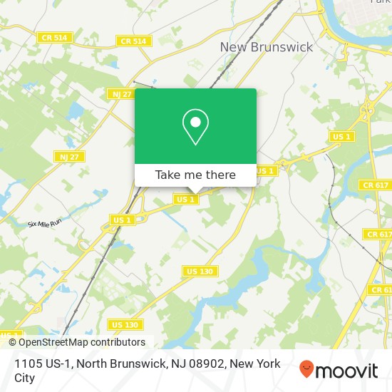 Mapa de 1105 US-1, North Brunswick, NJ 08902