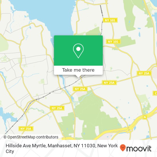 Mapa de Hillside Ave Myrtle, Manhasset, NY 11030