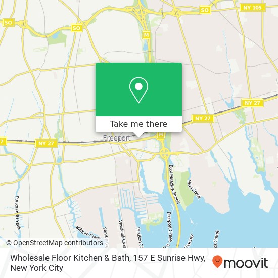 Mapa de Wholesale Floor Kitchen & Bath, 157 E Sunrise Hwy