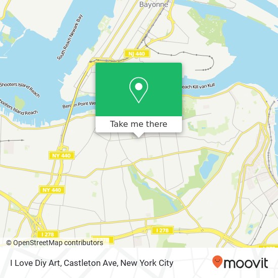 Mapa de I Love Diy Art, Castleton Ave