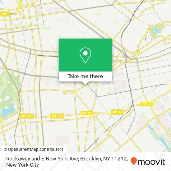 Rockaway and E New York Ave, Brooklyn, NY 11212 map