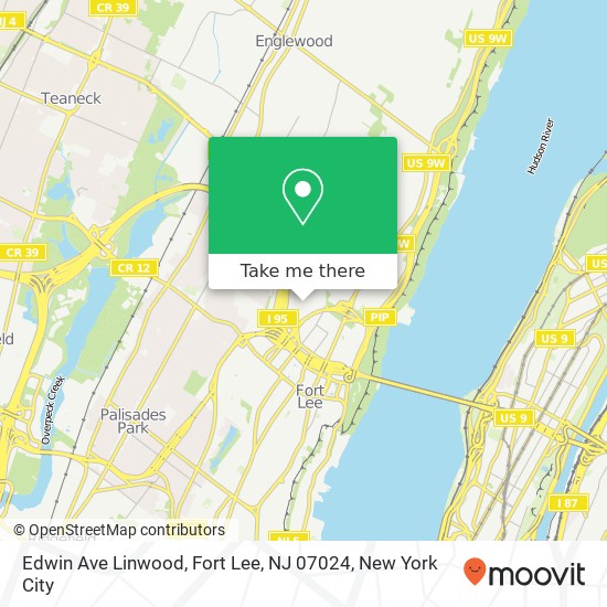 Edwin Ave Linwood, Fort Lee, NJ 07024 map