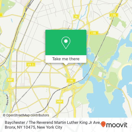 Mapa de Baychester / The Reverend Martin Luther King Jr Ave, Bronx, NY 10475