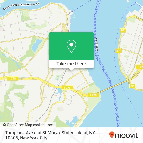 Mapa de Tompkins Ave and St Marys, Staten Island, NY 10305