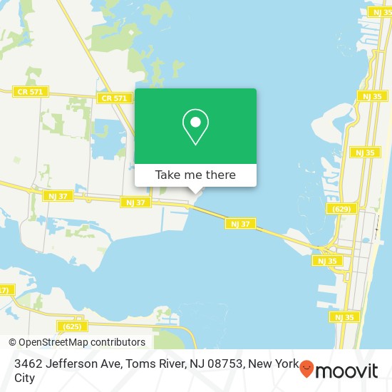 3462 Jefferson Ave, Toms River, NJ 08753 map