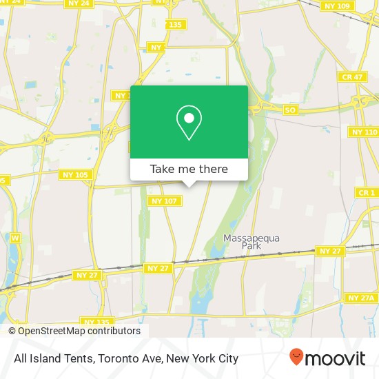 Mapa de All Island Tents, Toronto Ave