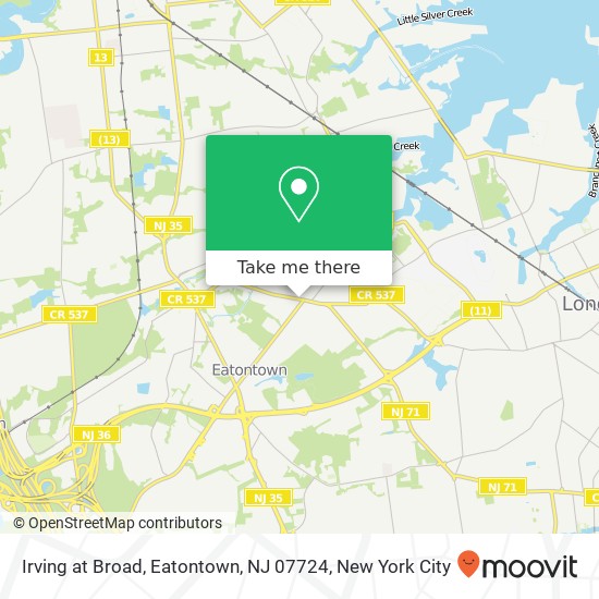 Irving at Broad, Eatontown, NJ 07724 map