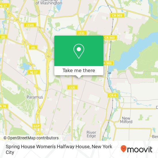 Spring House Women's Halfway House map