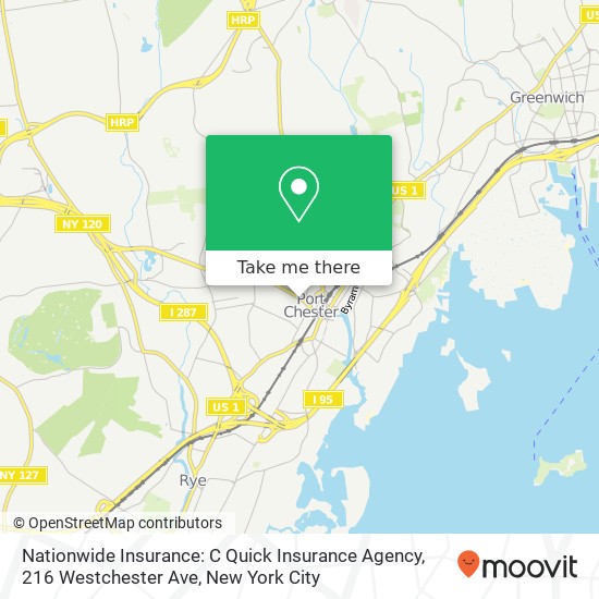 Mapa de Nationwide Insurance: C Quick Insurance Agency, 216 Westchester Ave