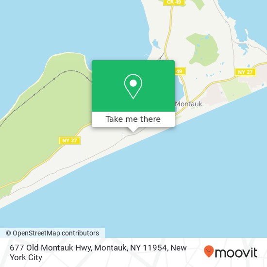 Mapa de 677 Old Montauk Hwy, Montauk, NY 11954